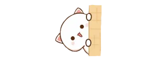 👀 猫, 可愛い, 覗き見, 動物, 愛らしい telegram sticker