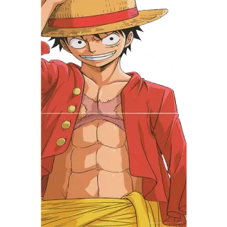 😈 Monkey D. Luffy One Piece Anime, One Piece, Luffy, Chapeau de paille, Manga, Pirate whatsapp sticker