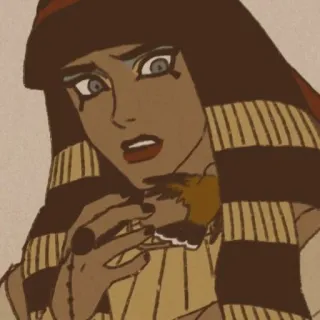 🥺 égyptien, ancien, art, dessin animé, femme telegram sticker