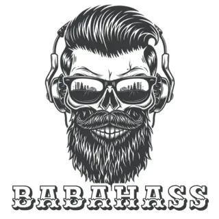 💀 BADAASS crâne, casque, barbe, lunettes de soleil, hipster telegram sticker