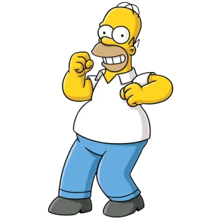 😊 Homer Simpson The Simpsons Homer Simpson, kartun, animasi, kuning, acara TV telegram sticker