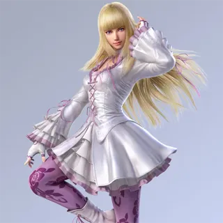 👸 Lili De Rochefort Tekken อนิเมะ, ผมบลอนด์, เกมต่อสู้, ชุดเดรส, ตัวละคร telegram sticker