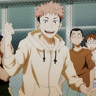 🌟 Itadori Yuji Jujutsu Kaisen Anime, Manga, Personnage, Sourire, Jujutsu Kaisen, Itadori Yuji telegram sticker