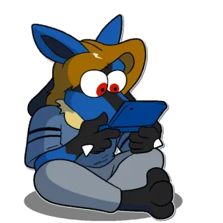 Nick The Lucario whatsapp stickers