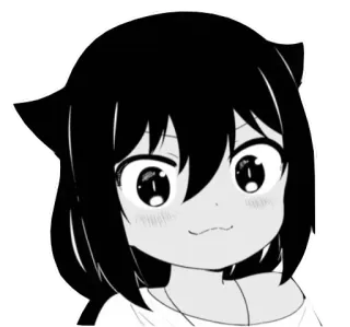 😊 anime, cat ears, cute, manga, cartoon, girl whatsapp sticker