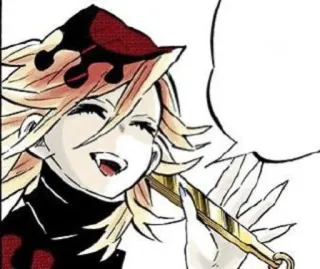 🦋 Doma Demon Slayer 애니메이션, 악마, 캐릭터, 악당, 미소 telegram sticker