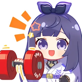 💪 Anime, Desenho animado, Fofo, Personagem, Adesivo telegram sticker