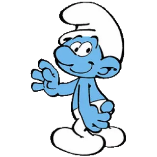 ✋ Smurf การ์ตูน, สีน้ำเงิน, สเมิร์ฟ, สันติภาพ whatsapp sticker
