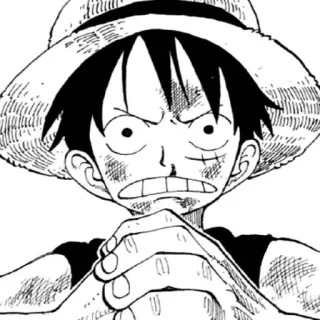 ➖ Monkey D. Luffy One Piece Anime, Manga, Luffy, Chapeau de paille, One Piece, Personnage, Pirate telegram sticker