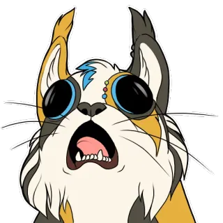 👀 Cartoon, Tier, geschockt, überrascht, besorgt telegram sticker
