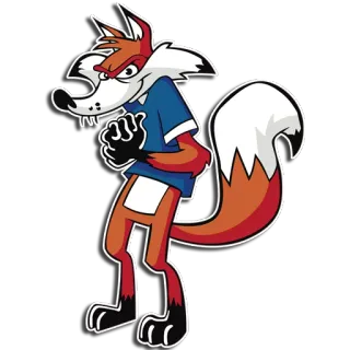 ⚽ rubah, kartun, hewan, karakter, unik, antropomorfik, licik, sembunyi-sembunyi telegram sticker