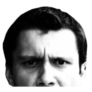 😖 hombre, cara, cabeza, expresión, retrato telegram sticker