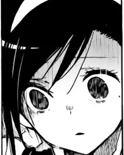 😦 Anime, Manga, Fille, Illustration, Triste, Inquiète telegram sticker