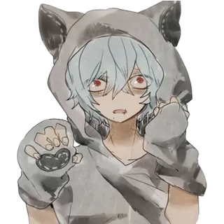 🐱 Shigaraki Tomura My Hero Academia Аниме, Персонаж, Толстовка, Каваий, Шигараки Томура, Моя геройская академия whatsapp sticker