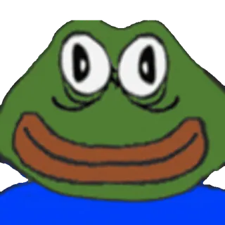 🙂 Pepe the Frog มีม, กบ, เปเป้, มีมอินเทอร์เน็ต, การ์ตูน, สัตว์ครึ่งบกครึ่งน้ำ telegram sticker