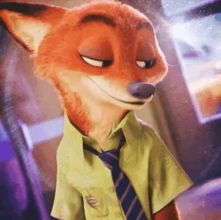 🦊 Nick Wilde Zootopia Fuchs, Cartoon, Zoomania, Nick Wilde, Disney, Animation, Tier telegram sticker