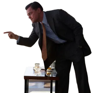 👉 мужчина, костюм, указывает, бизнес, стол telegram sticker