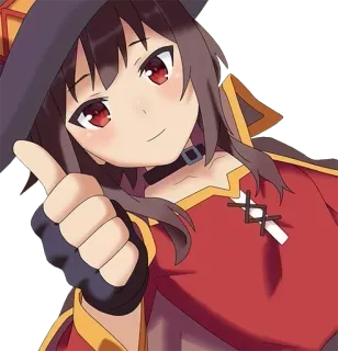 👍 Megumin Konosuba Anime, Gadis, Sihir, Megumin, Jempol ke atas, Imut telegram sticker