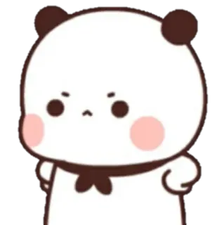 💘 panda, słodki, kreskówka, naklejka, zwierzę telegram sticker
