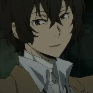 ✨ Osamu Dazai Bungou Stray Dogs อนิเมะ, ตัวละคร, โอซามุ ดาไซ, Bungou Stray Dogs, ผู้ชาย, ภาพเหมือน telegram sticker