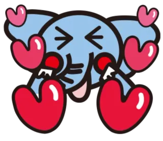 😍 niedlich, Cartoon, Herz, Emoji, Figur telegram sticker
