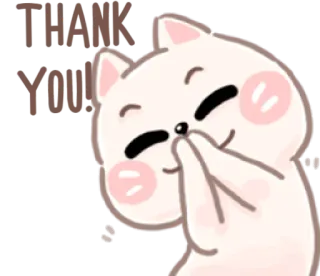 😊 THANK
YOU Katze, süß, danke, Dankbarkeit, Tier whatsapp sticker