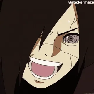 😕 Madara Uchiha Naruto 애니메이션, 만화, 나루토, 마다라 우치하, 악당, 악, 캐릭터 telegram sticker