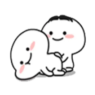 👥 cute, cartoon, kawaii, character, blob telegram sticker