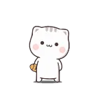 🙁 mèo, giỏ, kawaii, dễ thương, động vật, nhãn dán telegram sticker