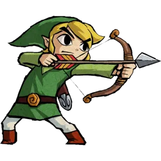 🏹 Link The Legend of Zelda Link, The Legend of Zelda, Wind Waker, videogioco, arciere telegram sticker