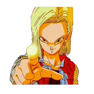 😡 Android 18 Dragon Ball Z Anime, Android 18, Dragon Ball Z, Fighter, Cartoni animati telegram sticker