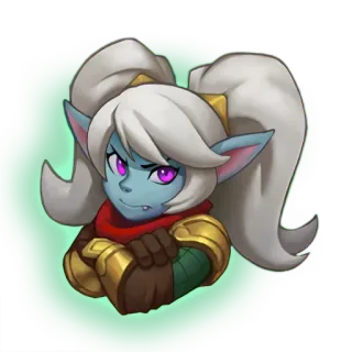 😒 Poppy League of Legends Poppy, League of Legends, Video Game, Champion, Emote, Female Character telegram sticker