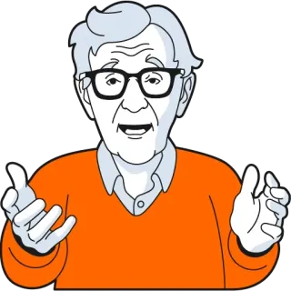 🤓 Woody Allen réalisateur, acteur, humoriste, lunettes, portrait telegram sticker