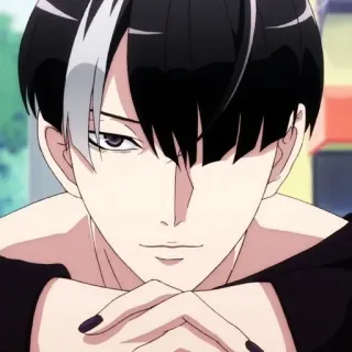 🌟 Anime, Personagem, Mangá, Cabelo preto, Arte telegram sticker