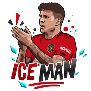 🥶 ICEMAN football, Manchester United, football, sport telegram sticker