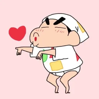 😘 Shin-chan Nohara Crayon Shin-chan Dibujos animados, Anime, Personaje, Corazón, Lindo, Crayon Shin-chan telegram sticker