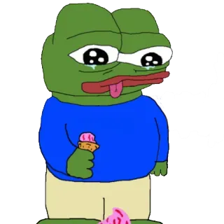 🕋 Pepe the Frog pepe, frosch, eis, traurig, meme telegram sticker