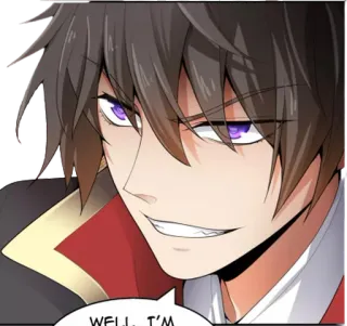 🤬 WELL, I'M มังงะ, อนิเมะ, ปีศาจ, ยิ้มมุมปาก, ตัวละคร telegram sticker