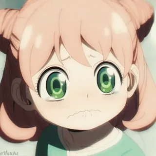 🥺 Anya Forger Spy × Family anya forger, spy x family, anime, kartun, menangis, sedih, gadis whatsapp sticker