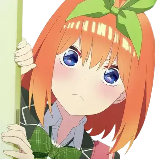 👀 Yotsuba Nakano The Quintessential Quintuplets Anime, Cartone animato, Personaggio, Sorridendo, Ragazza, Yotsuba Nakano telegram sticker
