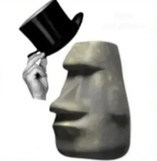 🗿 Moai, Osterinsel, Hut, Statue, 🗿 telegram sticker