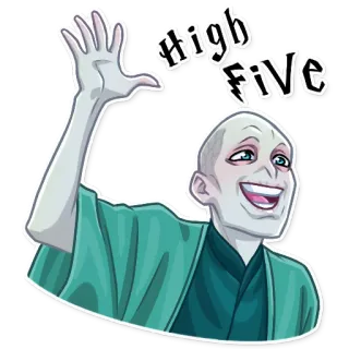 🖐 Voldemort Harry Potter High Five high five, voldemort, harry potter, wizard, magic, character telegram sticker