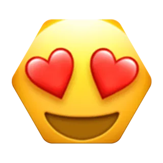 😍 emoji, heart eyes, love, affection, smiley face, hearts telegram sticker