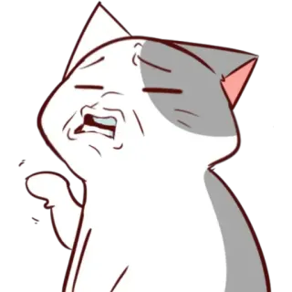 😦 mèo, meme, biểu cảm, hài hước, hoạt hình, động vật telegram sticker