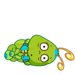😱 卡通, 毛毛虫, 冒犯手势, 贴纸, 搞笑 whatsapp sticker