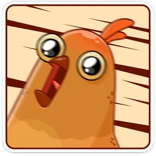 😱 pollo, dibujo animado, animal, gracioso telegram sticker