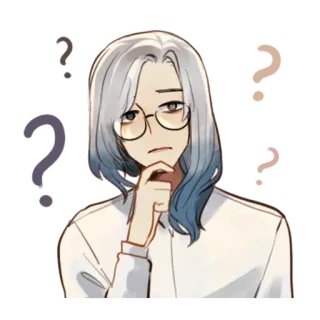 🤔 penser, question, doute, se demander, perplexe, animé telegram sticker