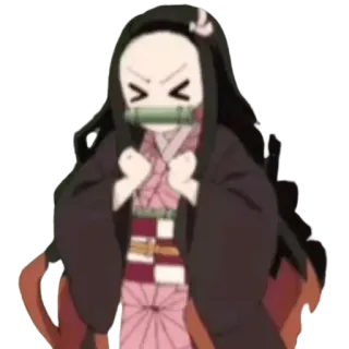 🎭 Nezuko Kamado Demon Slayer anime, demon slayer, nezuko, nezuko kamado, chibi, sticker whatsapp sticker