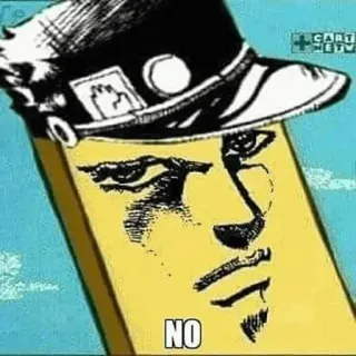❌ Jotaro Kujo JoJo's Bizarre Adventure NO 动漫, JOJO, 承太郎, 不 telegram sticker