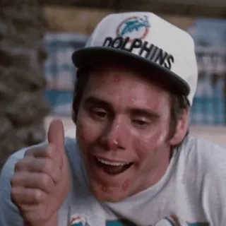 👍 Ace Ventura Ace Ventura: Pet Detective comedy, movie, jim carrey, thumbs up, dolphins telegram sticker